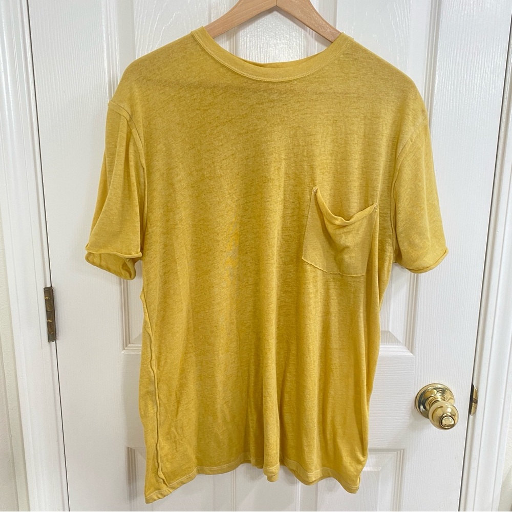 Free People We The Free Vella Tee yellow t-shirt women’s size Medium